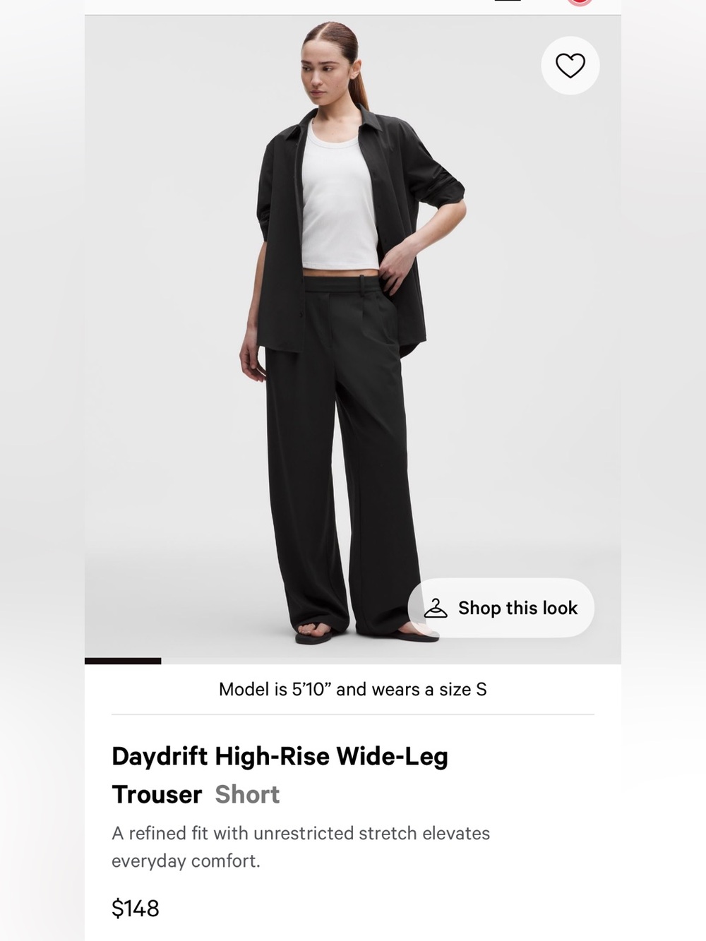 Lululemon Daydrift High-Rise Wide-Leg Trousers size large